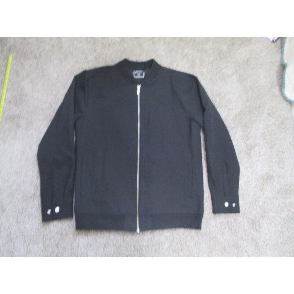 BYLT Jacket Mens M Black Softshell Bomber Full Zip Stretch Lined Classic